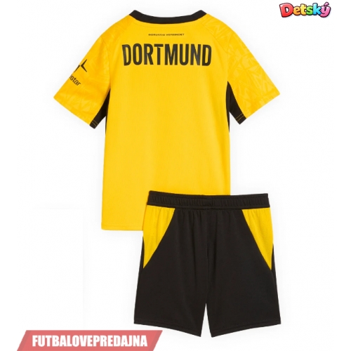 Lacne Dětský Futbalové dres Borussia Dortmund 2026-27 Krátky Rukáv - Domáci (+ trenírky)